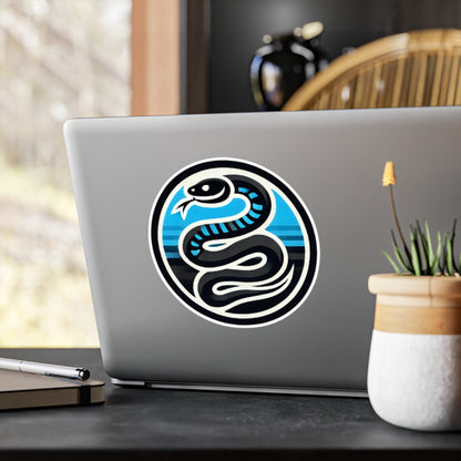 Sticker Serpente Nero-Azzurro